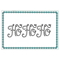 Stickdatei - ITH Postkarte HoHoHo